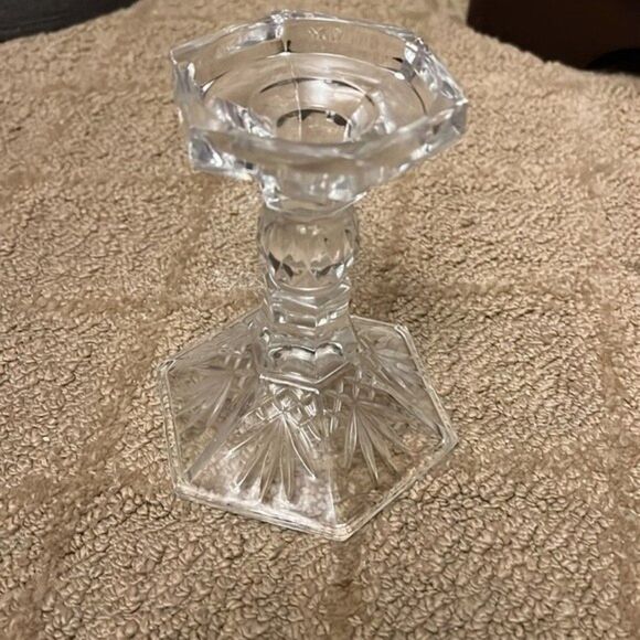 Vintage cut glass  Hurricane Lamp - Picture 3 of 4